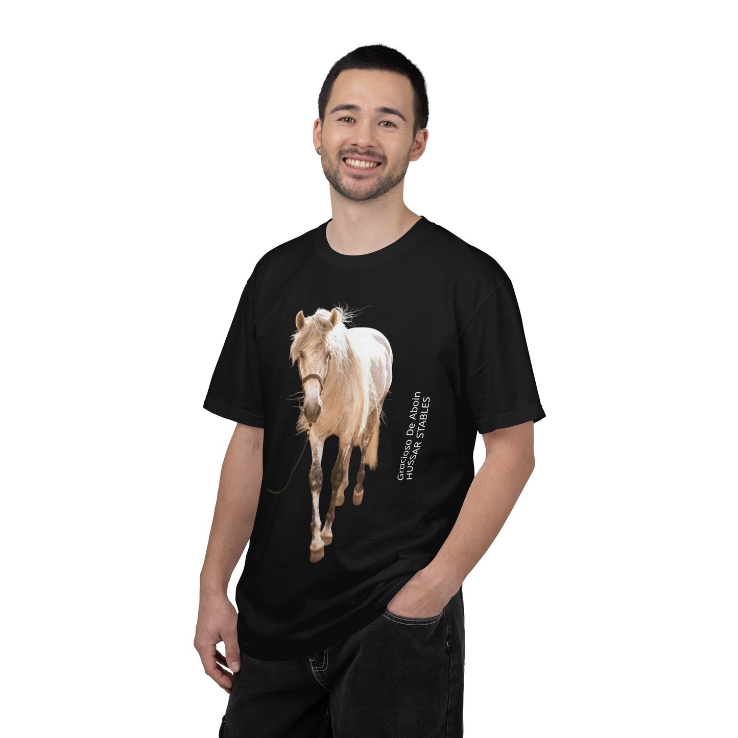 Garment-Dyed Horse Graphic T-Shirt - Casual Animal Lover Tee