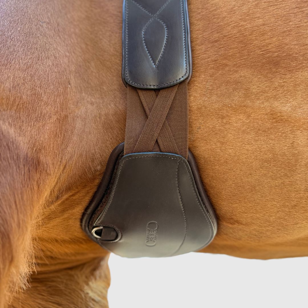 Removable Leather Pads for Pressure Relief Comfort Long Girth