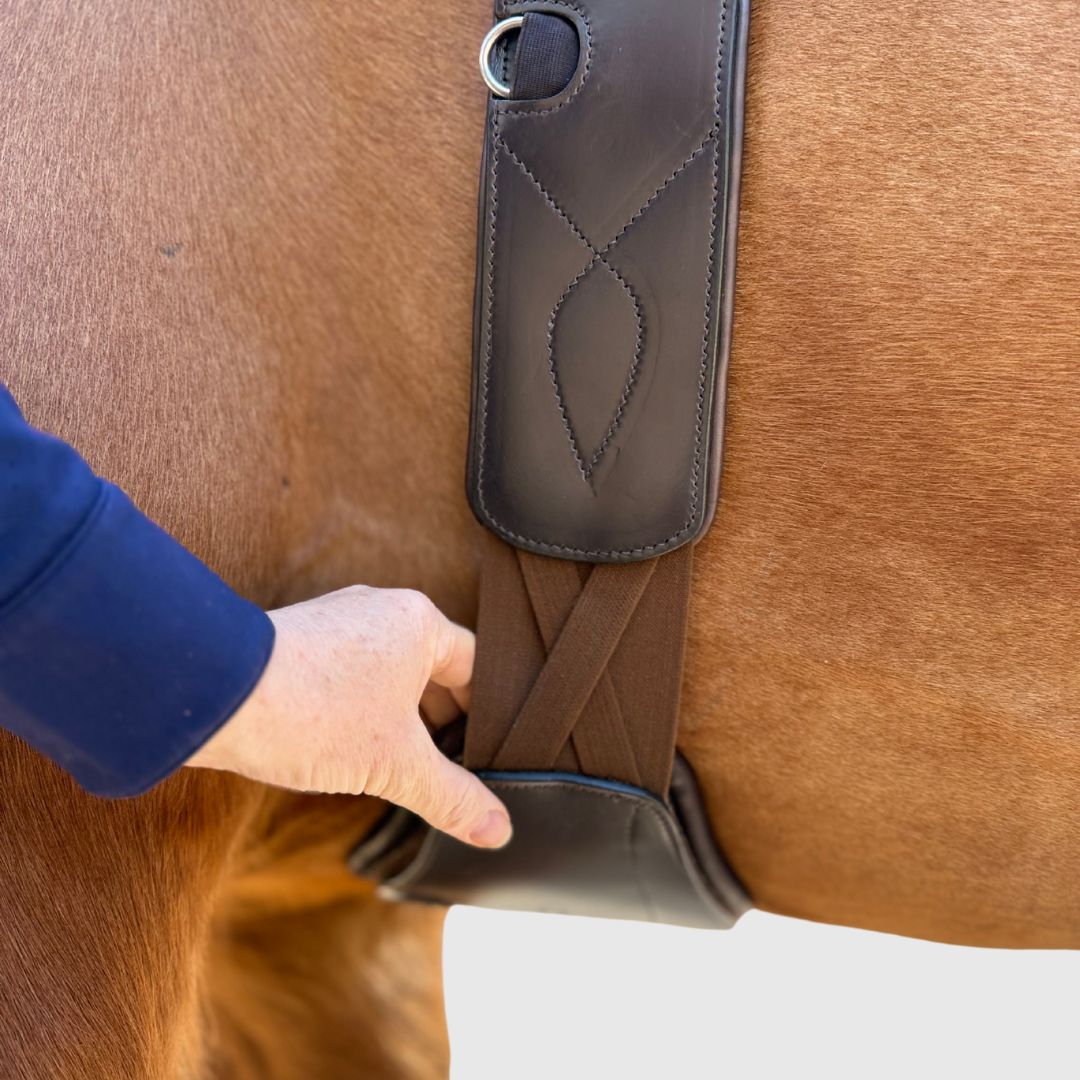 Removable Leather Pads for Pressure Relief Comfort Long Girth