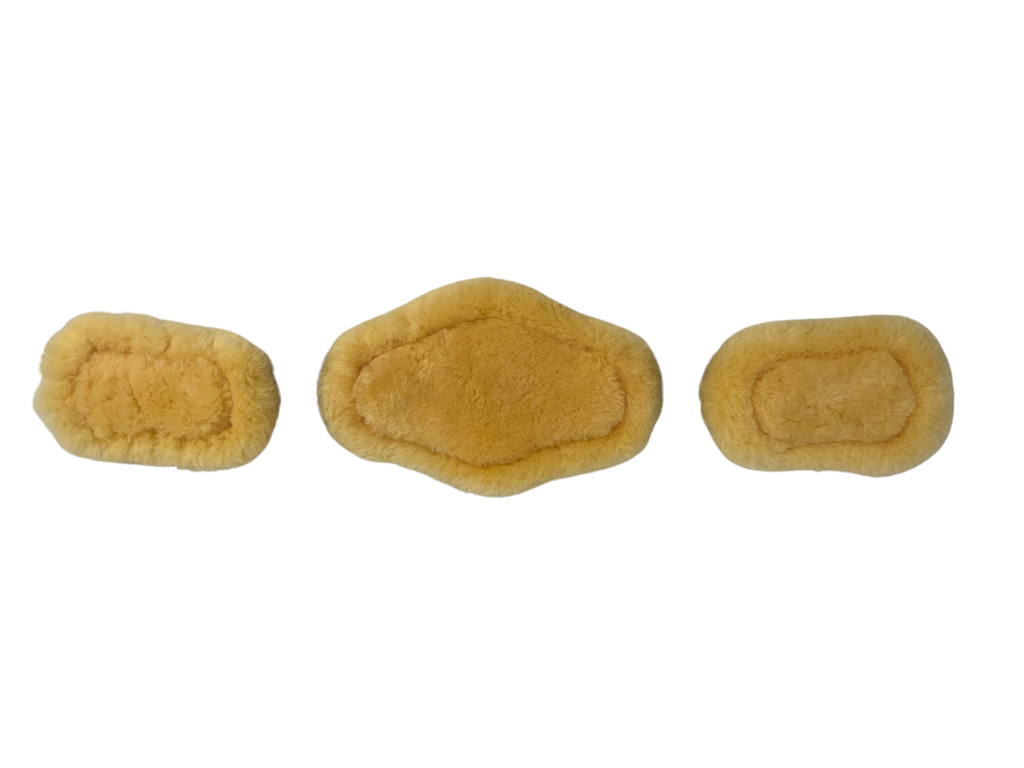 Removable Genuine Sheepskin Pads for Short Comfort Girth