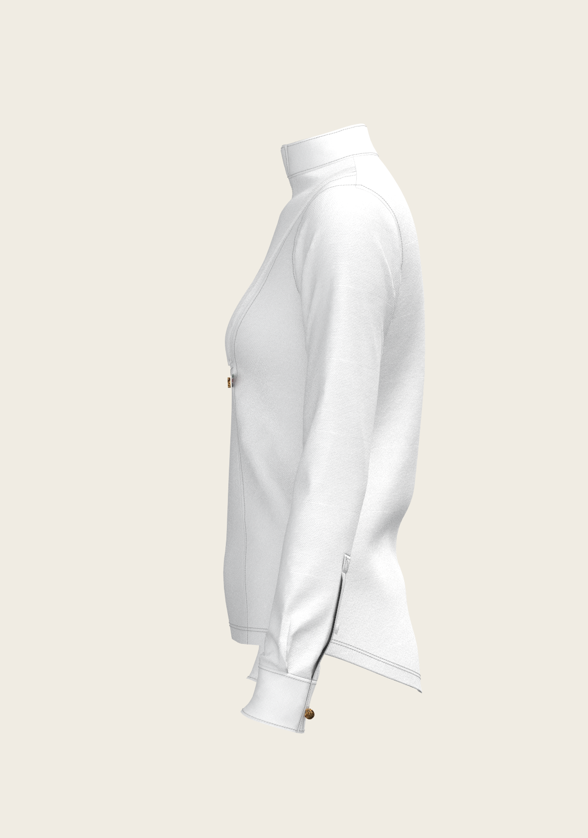Short Pleated Long Sleeve Show Shirt