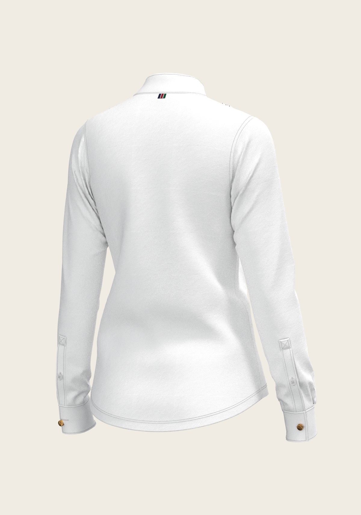 Short Pleated Long Sleeve Show Shirt