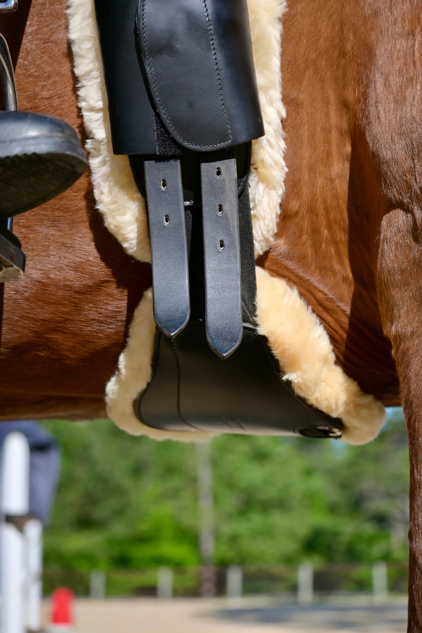 Removable Genuine Sheepskin Pads for Short Comfort Girth