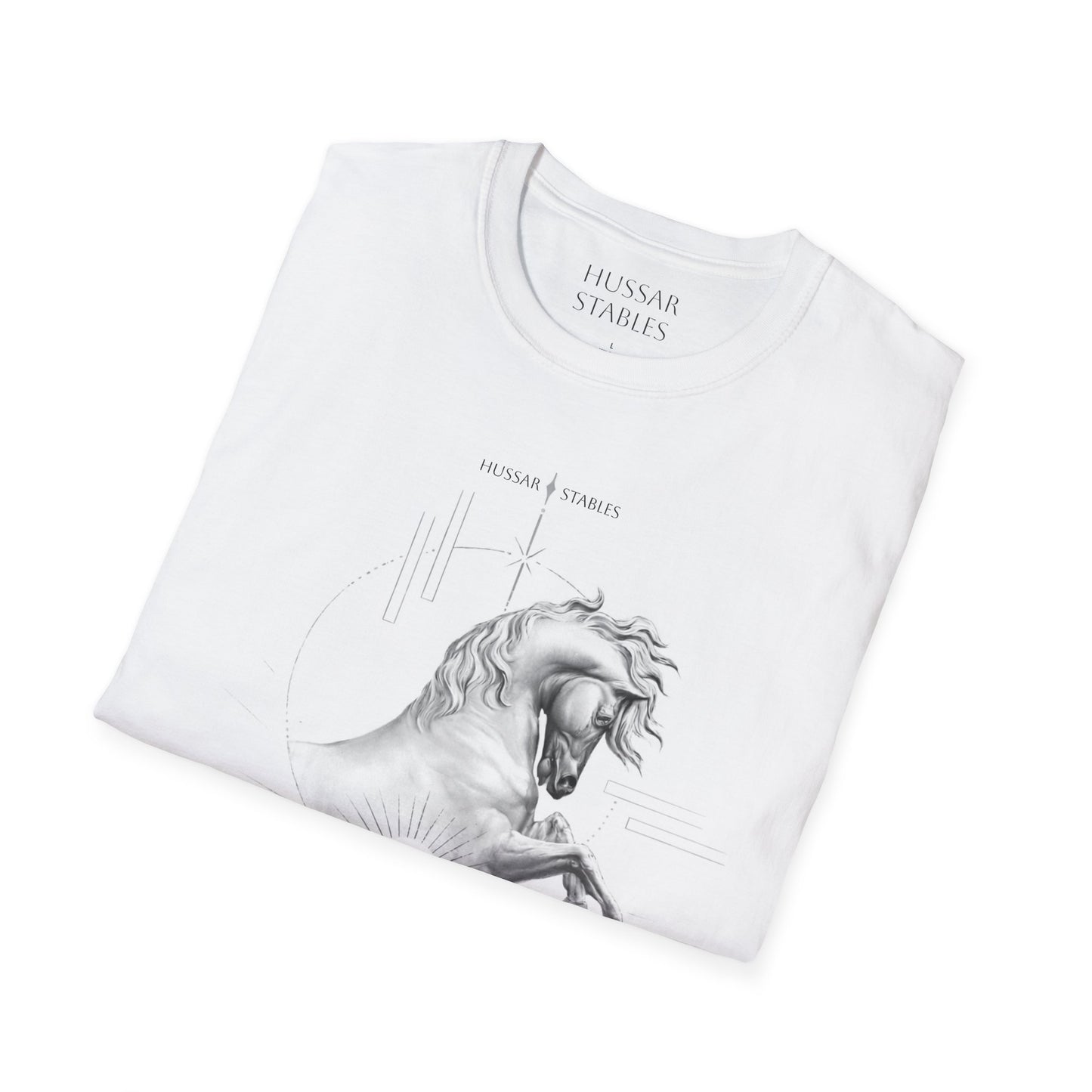 Horse Sketch T-Shirt — 'No Fear I Choose' Minimalist Graphic Tee