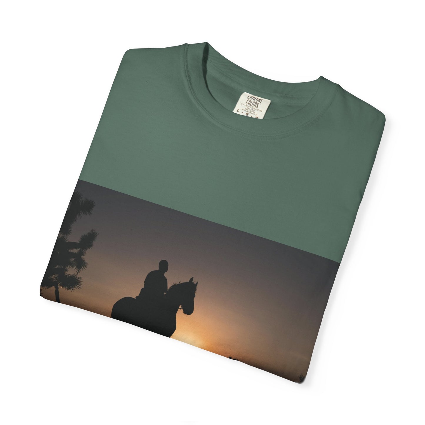 Ride with me into the Sunset T-Shirt — “Hunter Saddles” Silhouette Tee