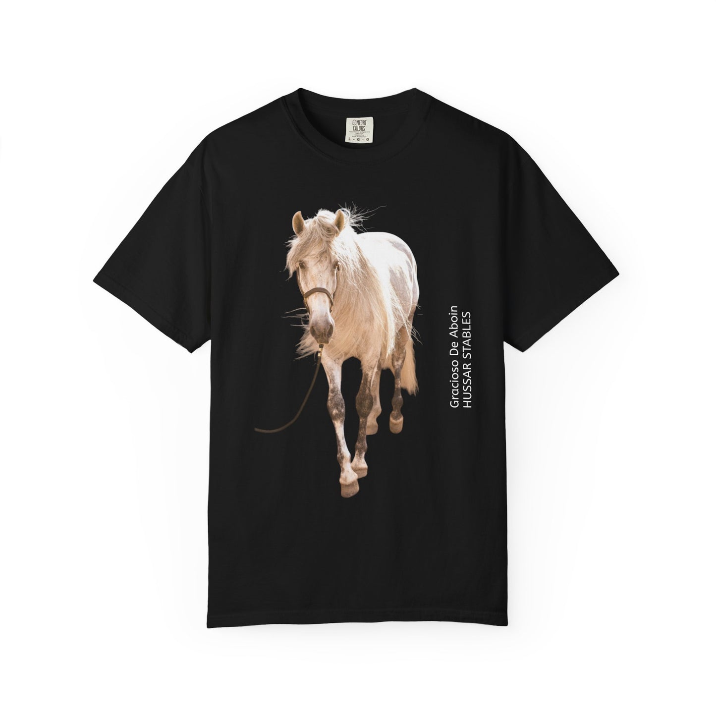 Garment-Dyed Horse Graphic T-Shirt - Casual Animal Lover Tee
