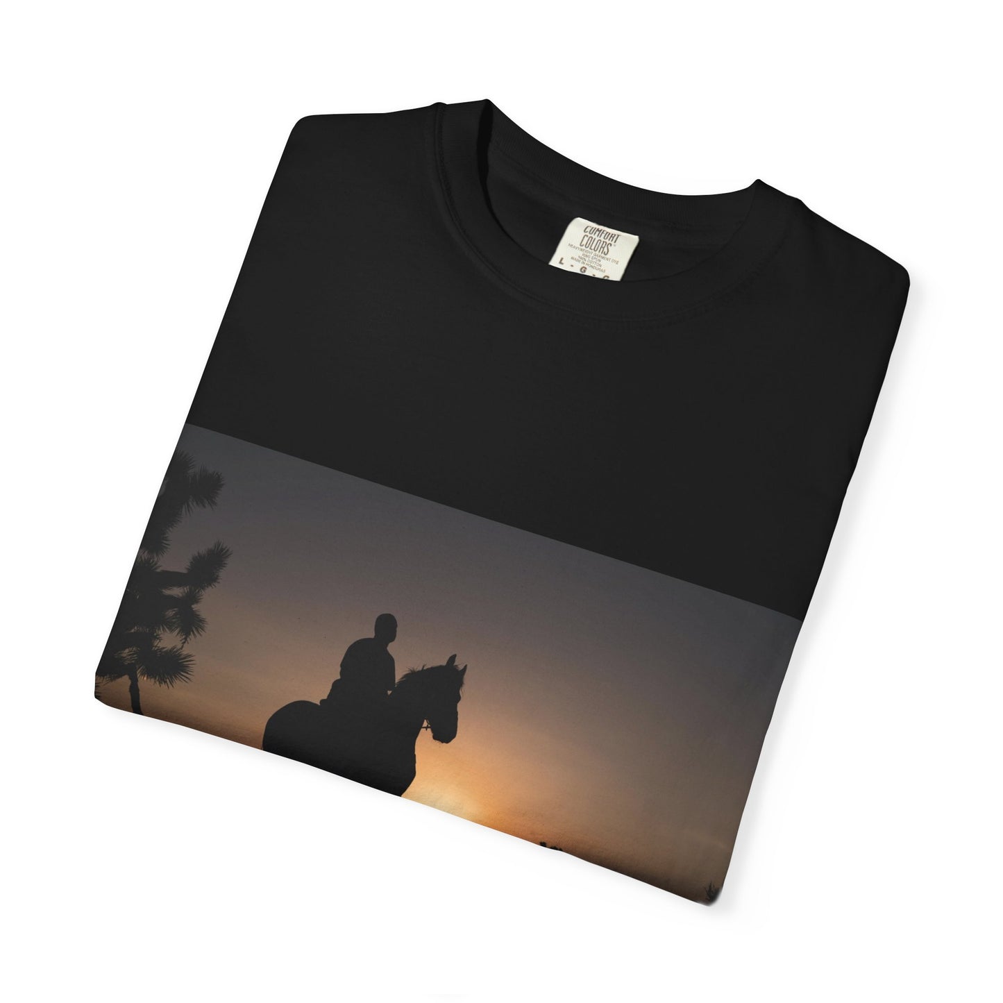 Ride with me into the Sunset T-Shirt — “Hunter Saddles” Silhouette Tee