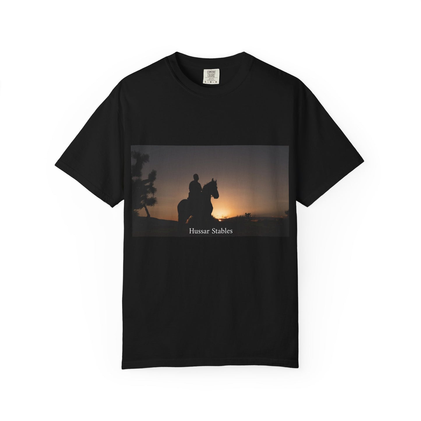 Ride with me into the Sunset T-Shirt — “Hunter Saddles” Silhouette Tee