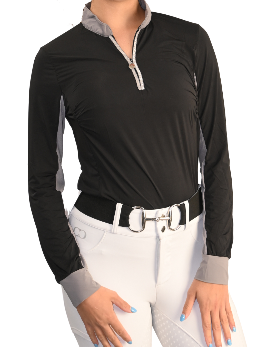 Cool and Comfortable Black Sun Shirt with Glitter Bars