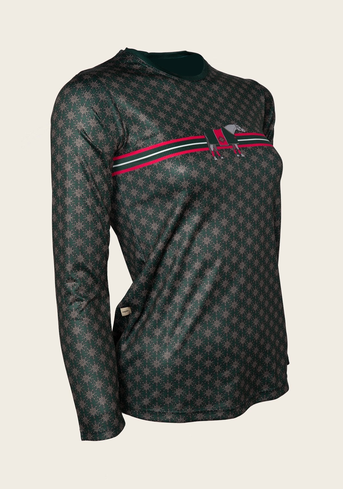 SALE   Espoir Lumiere Green & Pink Stripe T-Shirt