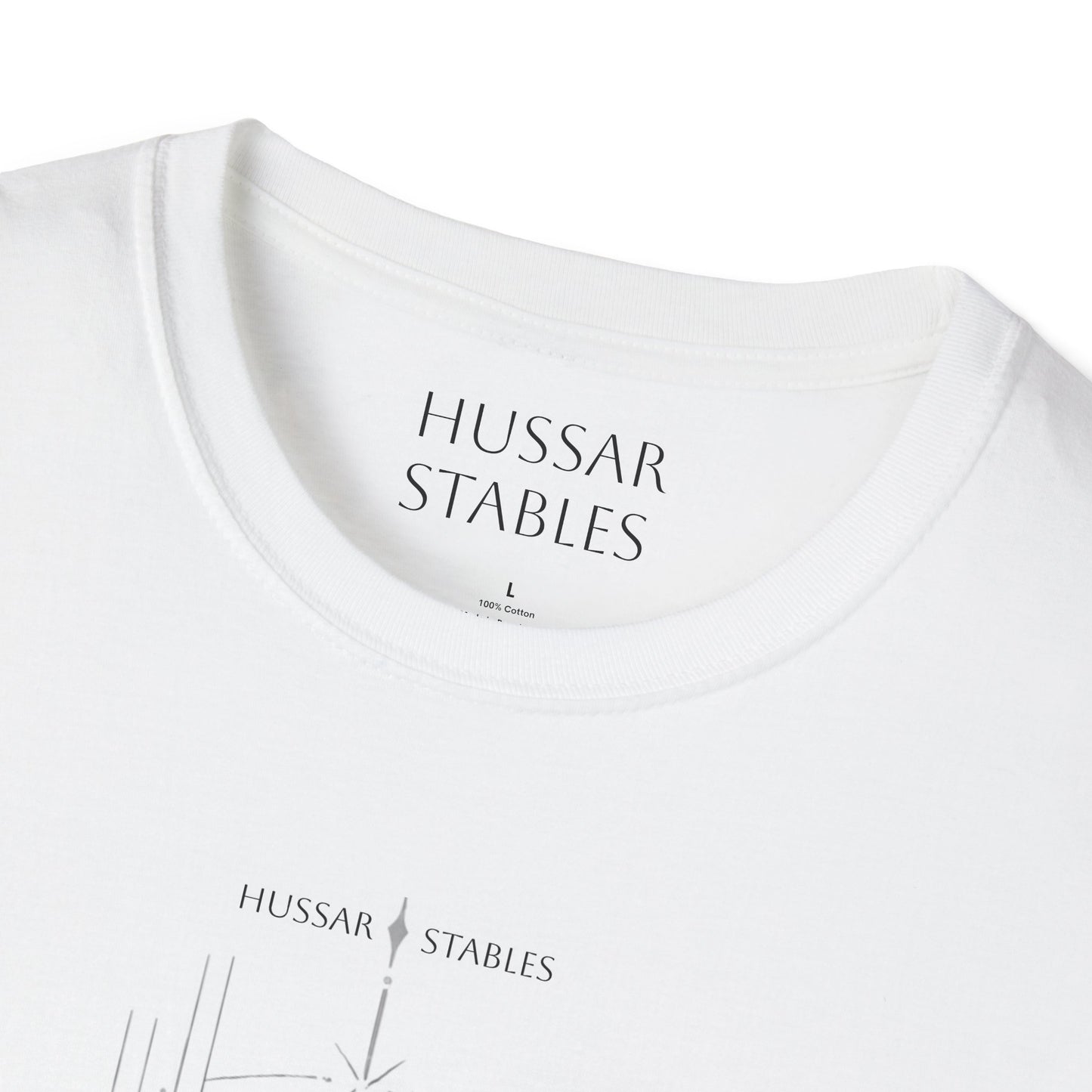 Horse Sketch T-Shirt — 'No Fear I Choose' Minimalist Graphic Tee
