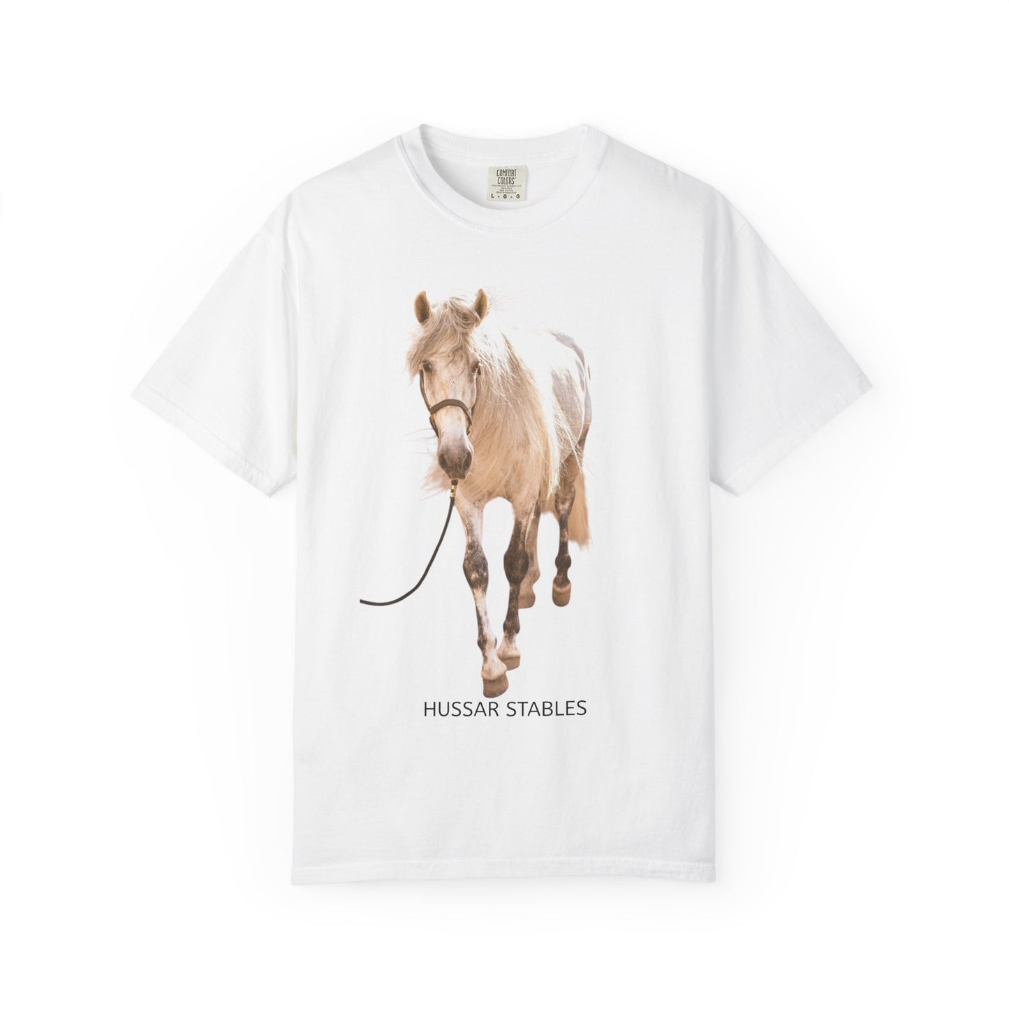 Garment-Dyed Horse Graphic T-Shirt - Casual Animal Lover Tee