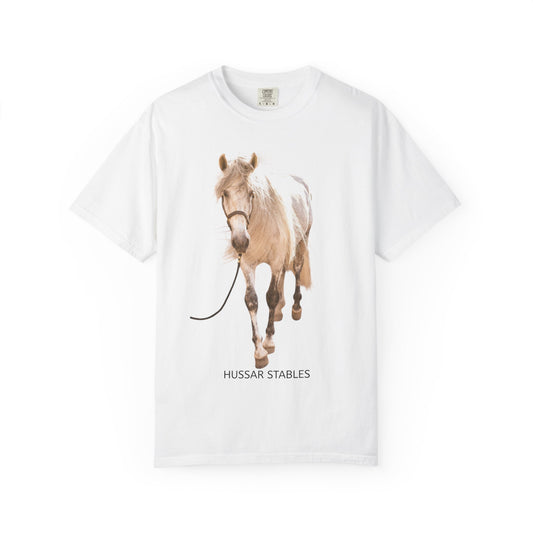 Garment-Dyed Horse Graphic T-Shirt - Casual Animal Lover Tee
