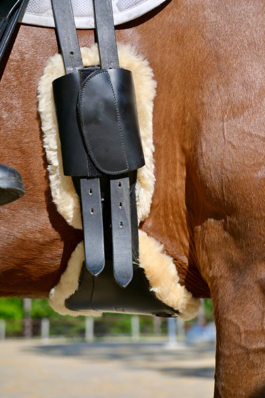 Removable Genuine Sheepskin Pads for Short Comfort Girth